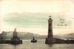 N°79521 -cpa Gruss Aus Lindau -phare- - Lighthouses