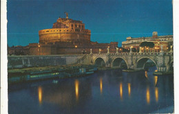 CPM. Vatican ,  Roma Di Notte - Ponte E Castel  S. Angelo , Ed. 1975 , Avec Timbre - Vatican