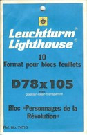 Leuchtturm - Blocs 78x105 Fond Transparent (Réf. 74710) - Bandes Cristal