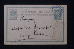 BULGARIE - Entier Postal Voyagé En 1884,  à Voir, Cachets Recto Et Verso  - L 91633 - Postcards