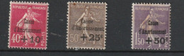 France N° 266 A 268 Avec Charniéres * - Unused Stamps