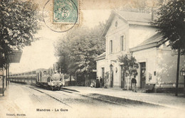 Mandres - Train En Gare - Mandres Les Roses