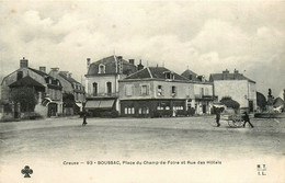 Boussac * La Place Du Champ De Foire Et Rue Des Hôtels * Grand Café Moderne * Coiffeur - Boussac