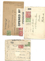 3 Letters To BREDA/Holland 1915 With  Censor Labels - Other & Unclassified