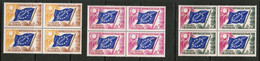 FRANCE  Scott # 1-O 7-9** VF MINT NH BLOCKS Of 4 (LG-1303) - Otros & Sin Clasificación