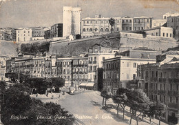 Cartolina Cagliari Piazza Yenne Bastione Santa Croce 1953 - Cagliari