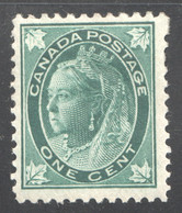 1898  Victoria - Numeral  1 ¢ Fresh And Superb Centering  Scott 75 MH * - Unused Stamps
