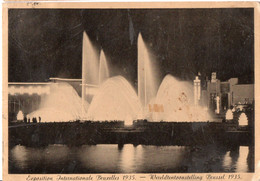 BRUXELLES * BELGIQUE * EXPOSITION UNIVERSELLE 1935 * FONTAINE * JEUX D'EAUX * ILLUMINATION - Aeroporto Bruxelles