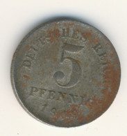 DEUTSCHES REICH 1919 D: 5 Pfennig, KM 19 - 5 Renten- & 5 Reichspfennig