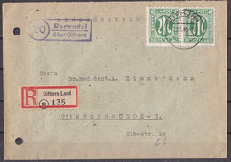 All. Besetzung Bizone 1946 -  Mi.Nr. 31 - Einschreiben Gifhorn-Land Barwedel - Zone Anglo-Américaine