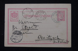 BULGARIE - Entier Postal De Sofia Pour L 'Allemagne ( Groitzsch ) En 1896  - L 91649 - Postcards