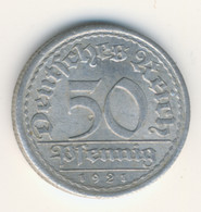 DEUTSCHES REICH 1921 E: 50 Pfennig, KM 27 - 50 Rentenpfennig & 50 Reichspfennig