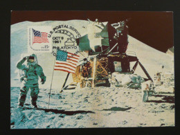 Carte Maximum Card Homme Sur La Lune Man On The Moon PhilaTokyo Japan 1981 USA (ref 86258) - Cartes-Maximum (CM)