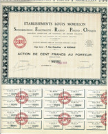 Titre Ancien - Etablissements Louis Morillon - Sonorisation - Electricité - Radio - Photo - Optique - Titre De 1946 - - Autres & Non Classés