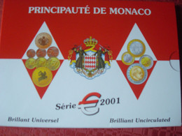 BLISTER EUROS MONACO 2001  BU - Monaco