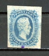 U.S.A.   Y&T   10   0bl   ---    Bel état. - 1861-65 Etats Confédérés