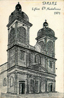 Tarare * Unique RARE Carte Peinte Dessinée à La Main * église Ste Madelaine 1924 - Tarare