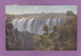 RHODESIA, RAINBOW FALLS,VICTORIA FALLS. CARTE POUR BOULAIDE,LUXEMBOURG.1955. - Zimbabwe