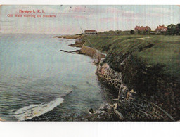 CPA   ETATS-UNIS---NEWPORT, R.L.---CLIFFWALK SHOWING THE BREAKERS--1908 - Newport