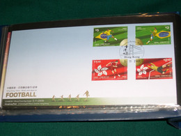 China Hong Kong-Brazil Joint Issue On Football 2009  FDC VF - FDC