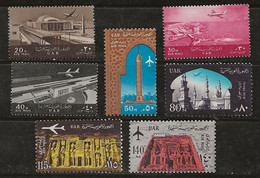 Egypte 1963-1964 N° Y&T :  PA. 88 à 94 (trace Sur Le 93) ** - Luchtpost