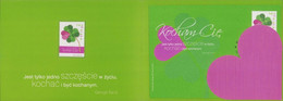 Poland 2009 Souvenir Mini Booklet / Valentines Day, Celebration, Love, Four-leaf Clover, Happiness / FDC + Stamp MNH**FV - Markenheftchen