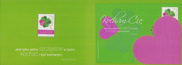 Poland 2009 Souvenir Mini Booklet / Valentines Day, Celebration, Love, Four-leaf Clover, Happiness / FDC + Stamp MNH**FV - Carnets