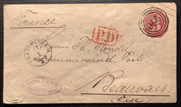 THEODORE RONDEL EARLY PHILATELIST Thurn Und Taxis 1866 Ganzsache Frankfurt(stamp Dealer Philatelie History Of Philately - Cartas & Documentos