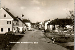 7574 - Steiermark - Hartmannsdorf , Straßenpartie , Tankstelle - Gelaufen 1963 - Weiz