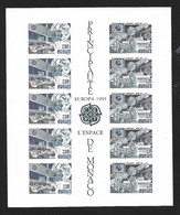 Monaco Bloc Gommé N°52a** Des Timbres N°1768/1769 Non Dentelé, Europa 1991 (Espace). Cote 350€ - Europa
