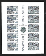 Monaco Bloc Gommé N°52a** Des Timbres N°1768/1769 Non Dentelé, Europa 1991 (Espace). Cote 390€ - Varietà