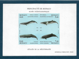 Monaco. Bloc Feuillet N°59a** Non Dentelé ( Baleines ) Cote 190€ - Balene