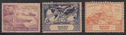 3v Kedah Used 1949, UPU. U.P.U., Universal Postal Union, Airplane, Ship, Globe, Malaya / Malaysia - Kedah