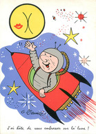 CPSM   ILLUSTRATEUR MEUNIER  " J'ai Hâte De Vous Embrasser Sur La Lune" - Meunier, G.