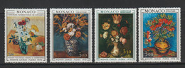 Monaco - Lot De 4 Timbres "Bouquets De Fleurs" Neufs** (cote 28.40 Euros) - Collections, Lots & Séries