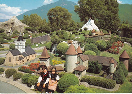 Switzerland  - Postcard Unused  -  Swiss Miniature Melide - Castle And Collegiale In Estavayer Le Lac - Melide