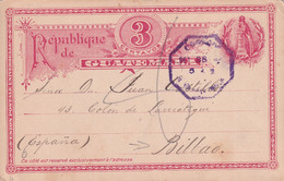 GUATEMALA - 1896 - ENTIER POSTAL - CARTE De GUATEMALA => BILBAO (ESPAGNE) ! TAXE 8 MANUSCRITE ! - Guatemala