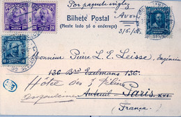 1908 BRASIL , T.P. CIRCULADA , RIO DE JANEIRO -  PARIS , REDIRIGIDO A ANGOULEME , POR PAQUEBOT INGLÉS " AVON " - Lettres & Documents