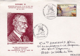 Enveloppe  Exphimo 91 Mondorf-les-Bains Augusto Massari - Lettres & Documents