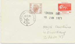 GB 1971 Strike Post FDC Robert Norfolk's Private Postal Service To DÜSSELDORF - 1971-80 Ediciones Decimal