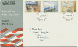 GB 1971, Ulster Paintings On Very Fine FDC With FDI-CDS "LONDON, S.W." - 1971-1980 Decimale  Uitgaven