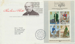 GB 1979 Rowland Hill - Miniature Sheet On Fine Ill. FDC With LONDON EC - 1971-1980 Decimale  Uitgaven