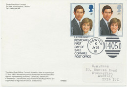 GB 1981 The Royal Wedding On Superb B/w RP Of The Head Post Office, Cornhill FDI - 1981-1990 Em. Décimales