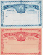 HONDURAS - ENTIER POSTAL - 2 CARTES ILLUSTREES NEUVES - - Honduras