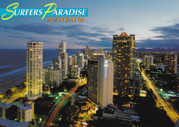 Australia  - Postcard Unused  -  Gold Coast  - Surfers Paradise - Looking South At Dusk - Gold Coast