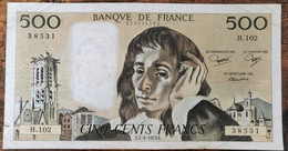 Billet 500 Francs PASCAL 7 - 6 - 1979 FRANCE H.102 - 500 F 1968-1993 ''Pascal''