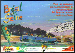 Carte Postale "Cart'Com" - Série Restaurant, Bar Café - Brésil En Seine (sur La Péniche Boer II) - Restaurants