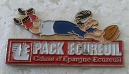 Pin's - Rugby - Caisse D'Epargne - PACK ECUREUIL - - Rugby