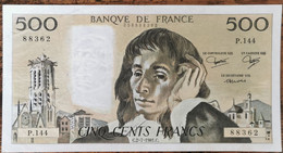 Billet 500 Francs PASCAL 2 - 7 - 1981 FRANCE P.144 - 500 F 1968-1993 ''Pascal''