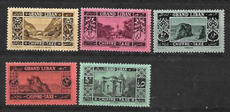 Grand Liban 5 Timbres Taxe Neufs Avec Trace Se Charnière Série Complète N° 11 à 15 - Postage Due